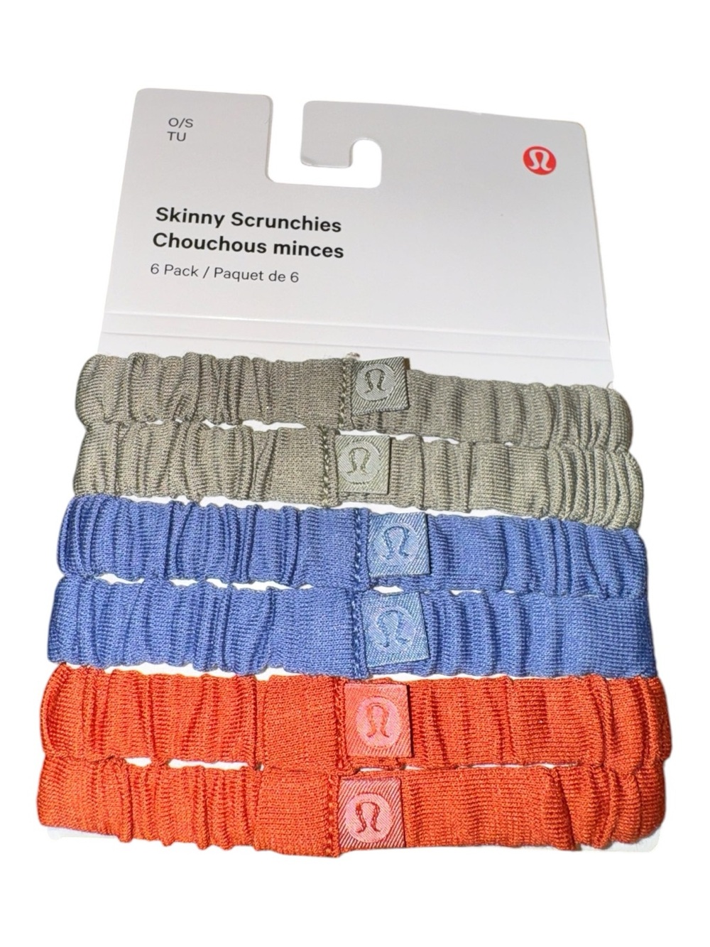 Lululemon Skinny Scrunchies 6 Pack ATRU BRBU BALF NWT Hair Ties